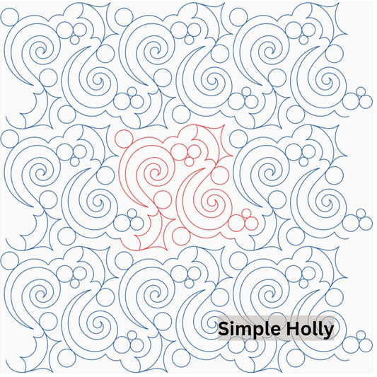 Christmas and Winter Snow Patterns Pantograph Patterns for Edge to Edge for Longarm Quilting - Good Vibes Quilt Shop
