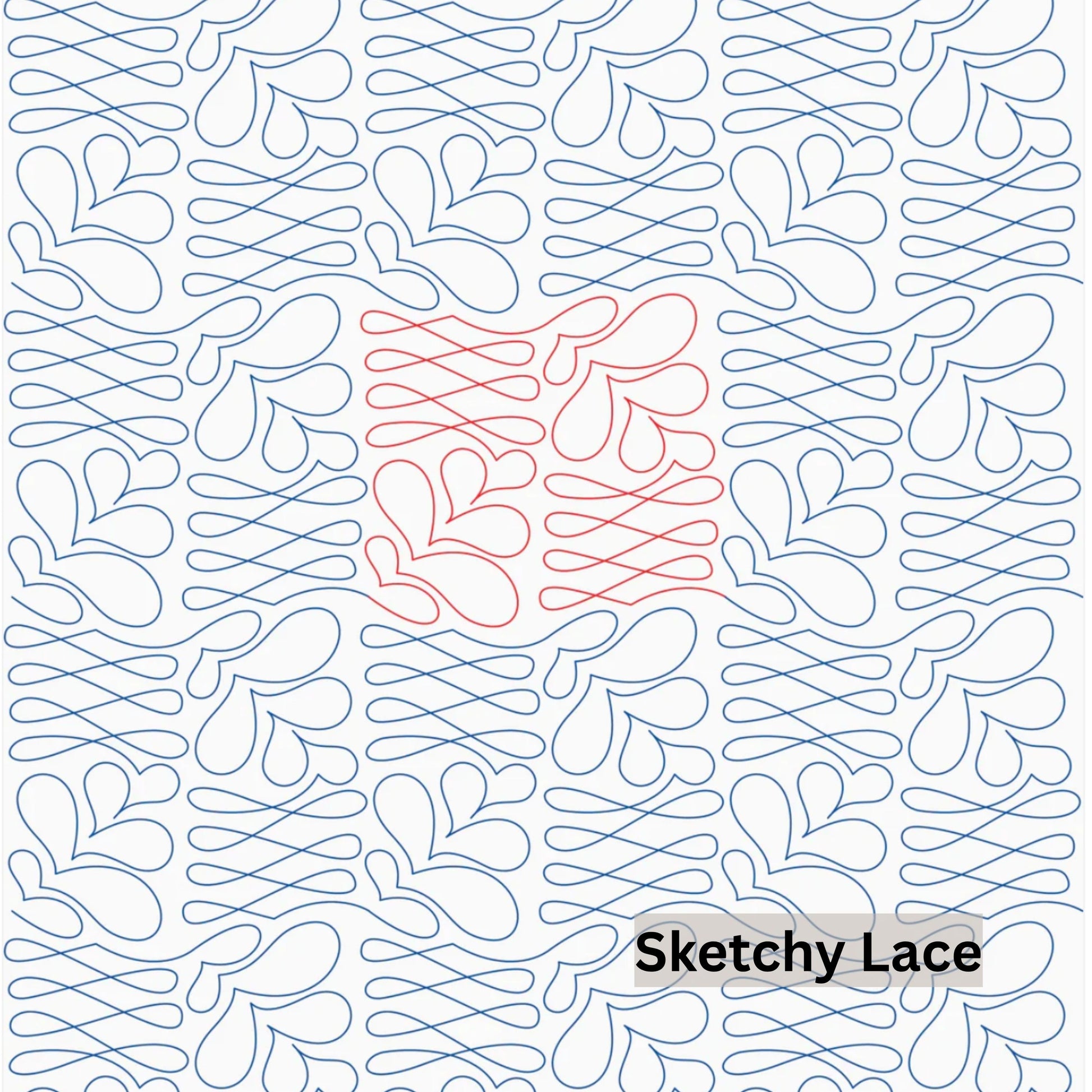 Heart Patterns Pantograph Patterns for Edge to Edge for Longarm Quilting - Good Vibes Quilt Shop