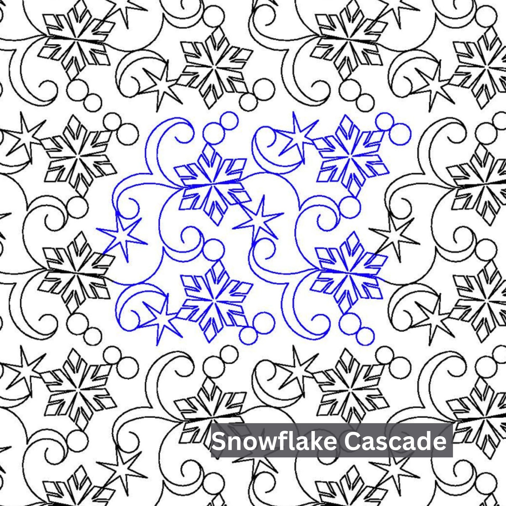 Christmas and Winter Snow Patterns Pantograph Patterns for Edge to Edge for Longarm Quilting - Good Vibes Quilt Shop