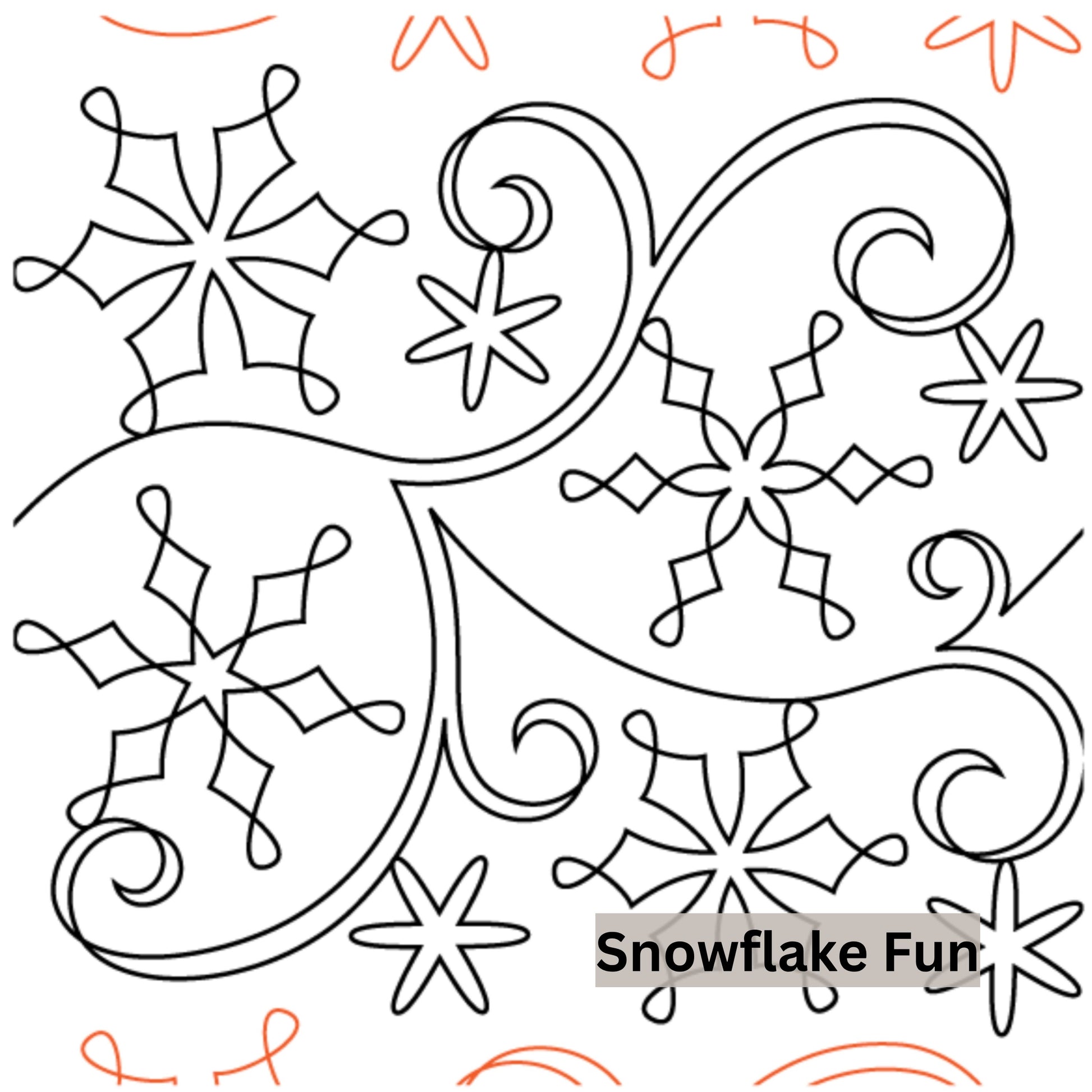 Christmas and Winter Snow Patterns Pantograph Patterns for Edge to Edge for Longarm Quilting - Good Vibes Quilt Shop