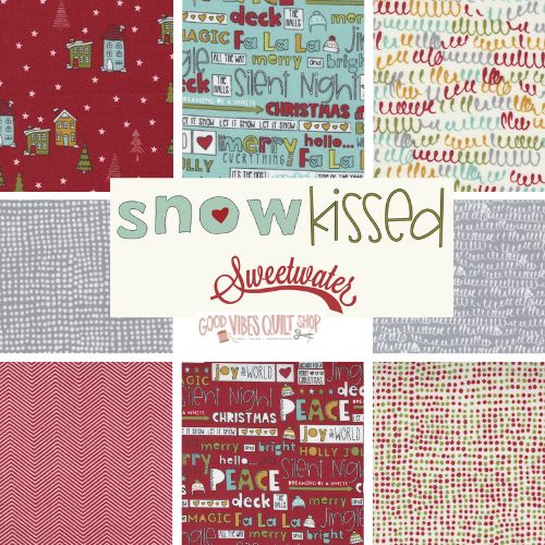 Snowkissed, The Lodge Novelty Christmas Houses, Red5558212, *sold in 1 yard pieces - Good Vibes Quilt Shop