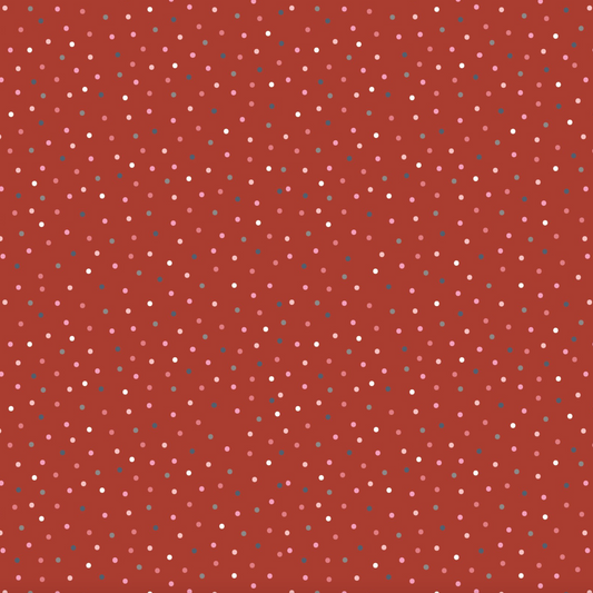 Country Confetti, Speckled Hen Red, CC20182, sold by the 1/2 yard - Good Vibes Quilt Shop
