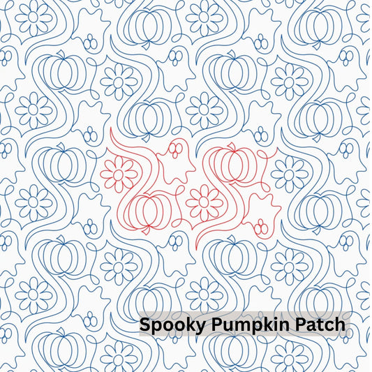 Halloween and Fall Pantographs Patterns for Edge to Edge for Longarm Quilting - Good Vibes Quilt Shop