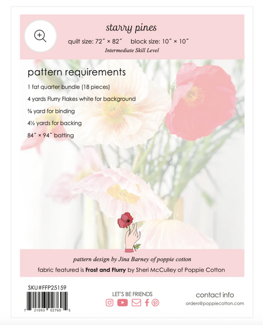 Starry Pines Quilt Pattern for Frost and Flurry, Fat Quarter Friendly, FFP25159 - Good Vibes Quilt Shop