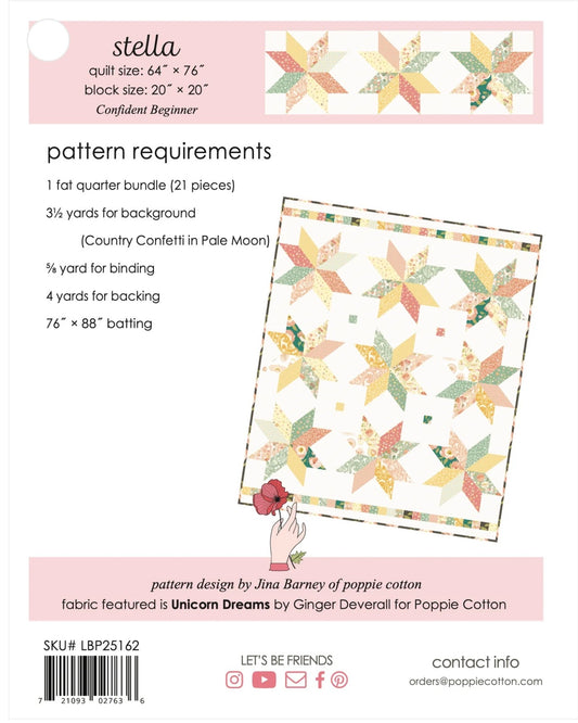 Stella Quilt Pattern for the Unicorn Dreams Collection, LBP25162, PREORDER! - Good Vibes Quilt Shop