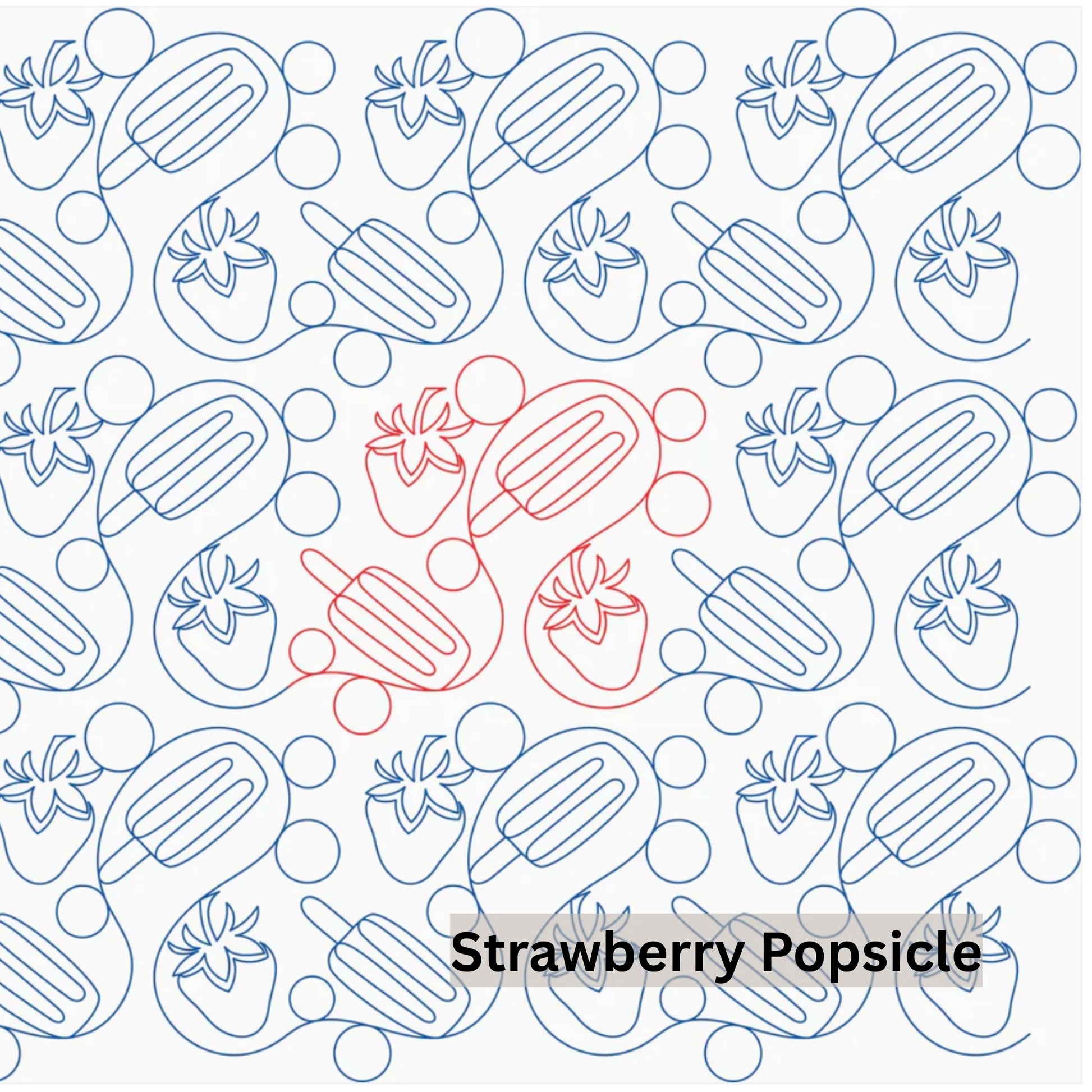 Fruit, Food and Fungi Pantograph Patterns for Edge to Edge for Longarm Quilting - Good Vibes Quilt Shop