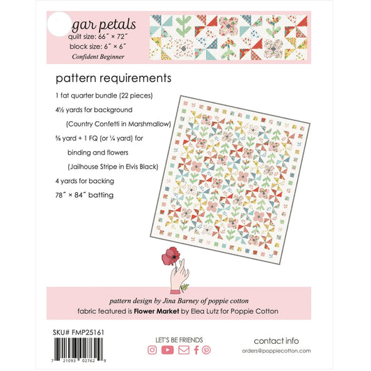 Sugar Petals Pattern, Flower Market, FMP25161, PREORDER!! - Good Vibes Quilt Shop