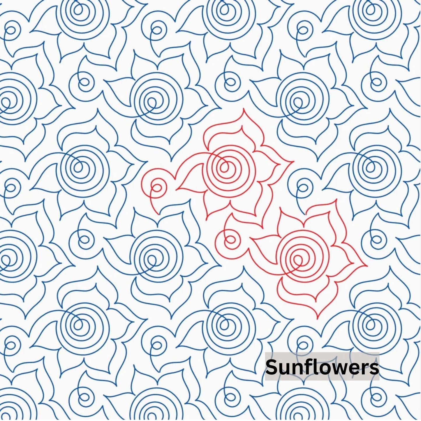 Flowers and Feathers Patterns Pantograph Patterns for Edge to Edge for Longarm Quilting - Good Vibes Quilt Shop