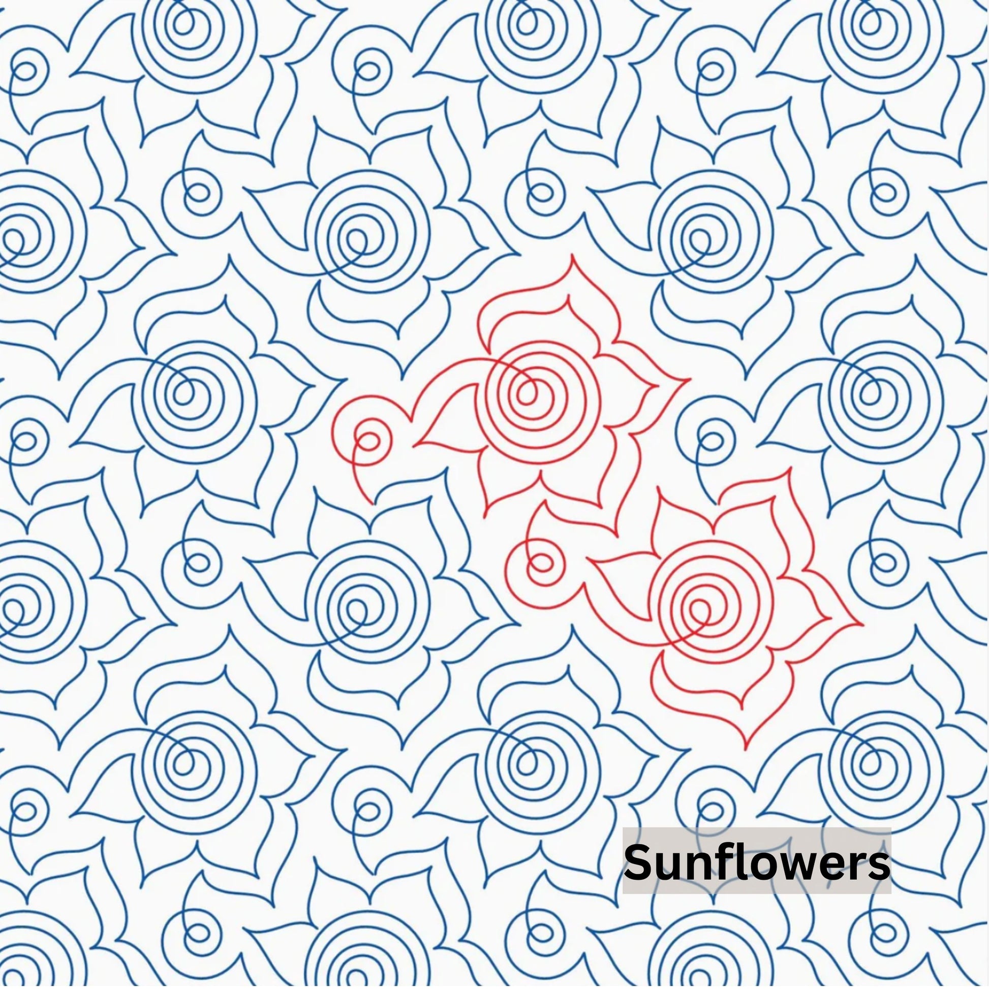 Flowers and Feathers Patterns Pantograph Patterns for Edge to Edge for Longarm Quilting - Good Vibes Quilt Shop