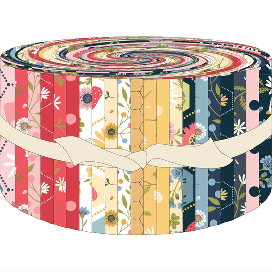 Sunshine & Chamomile, 2 1/2" Strips/Jellyroll, 21 Prints with 42 Pieces