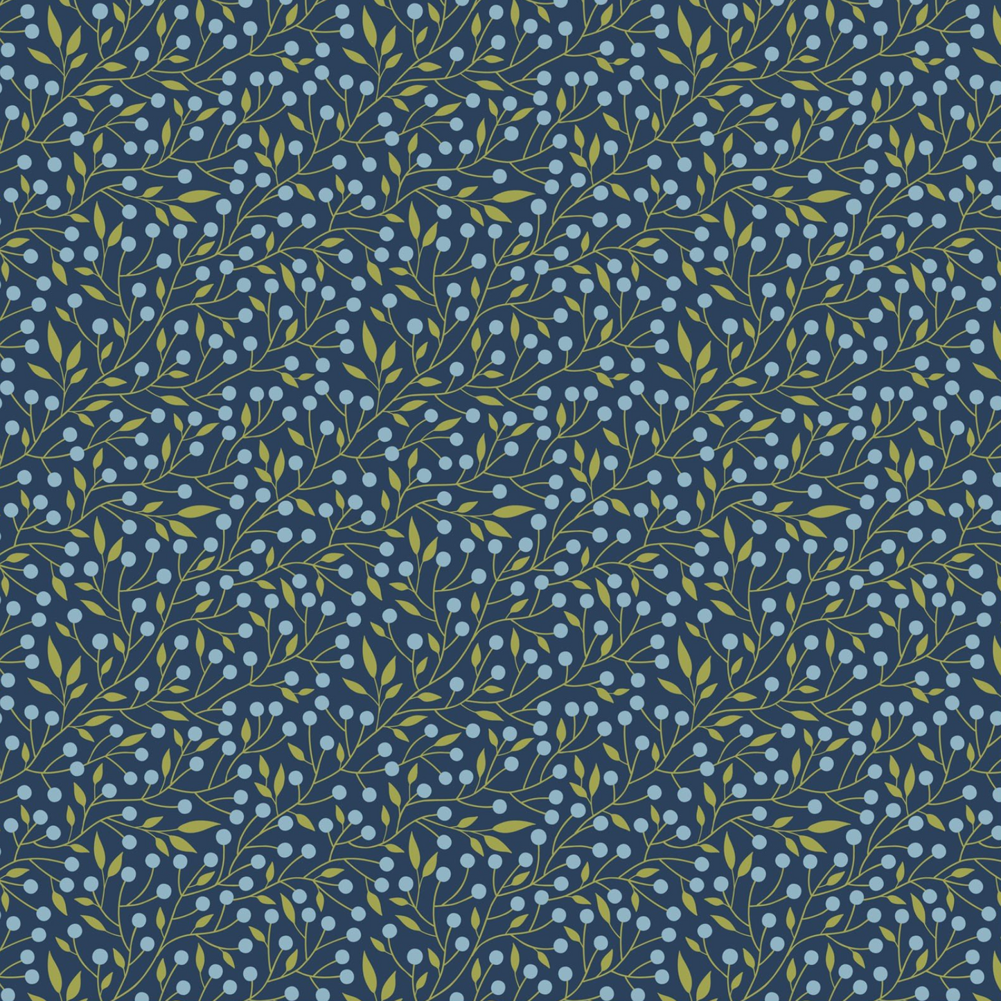 Sunshine & Chamomile, Berry Thicket, Navy, SC23508, sold by the 1/2 yard - Good Vibes Quilt Shop
