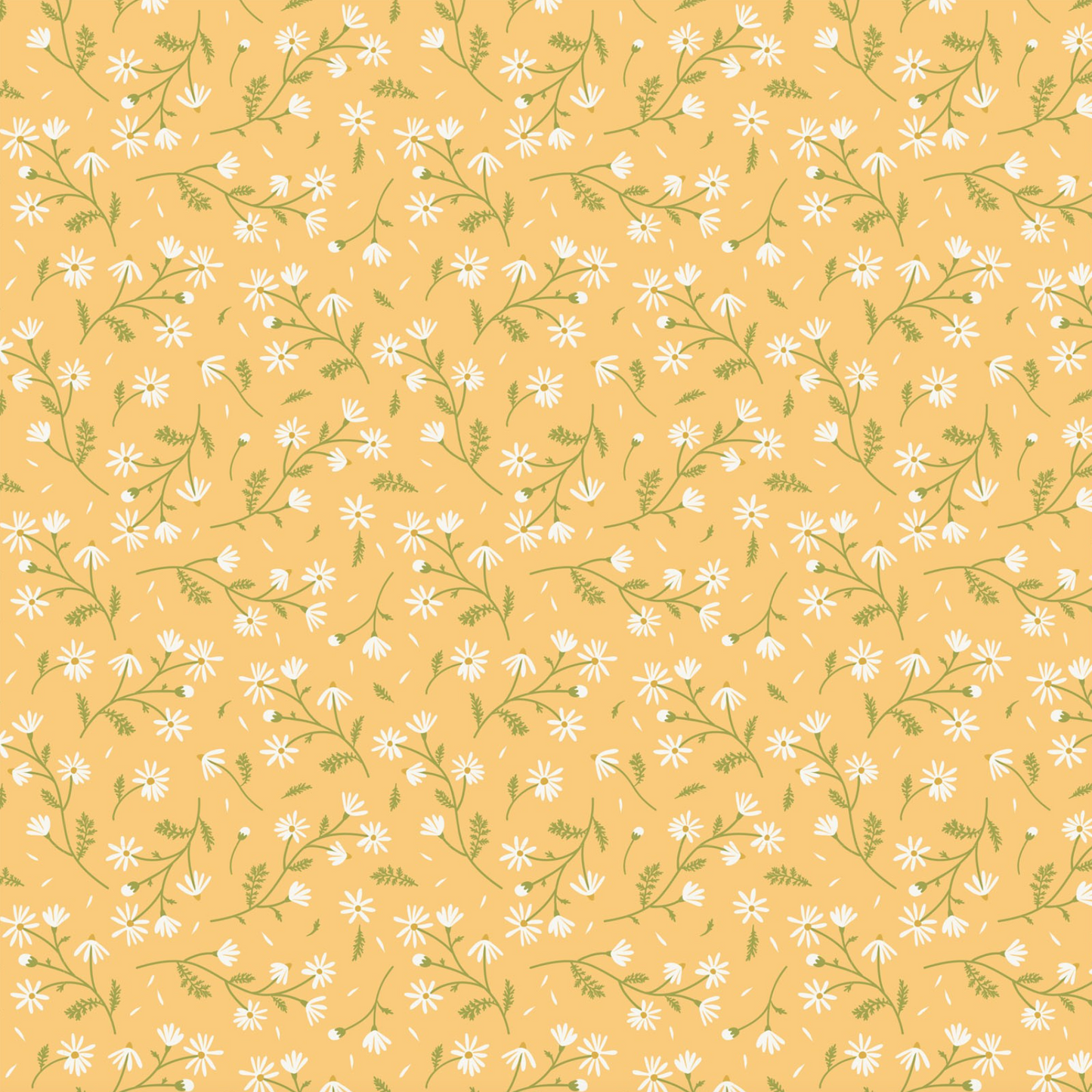Sunshine & Chamomile, Chamomile, Yellow, SC23513, sold by the 1/2 yard - Good Vibes Quilt Shop