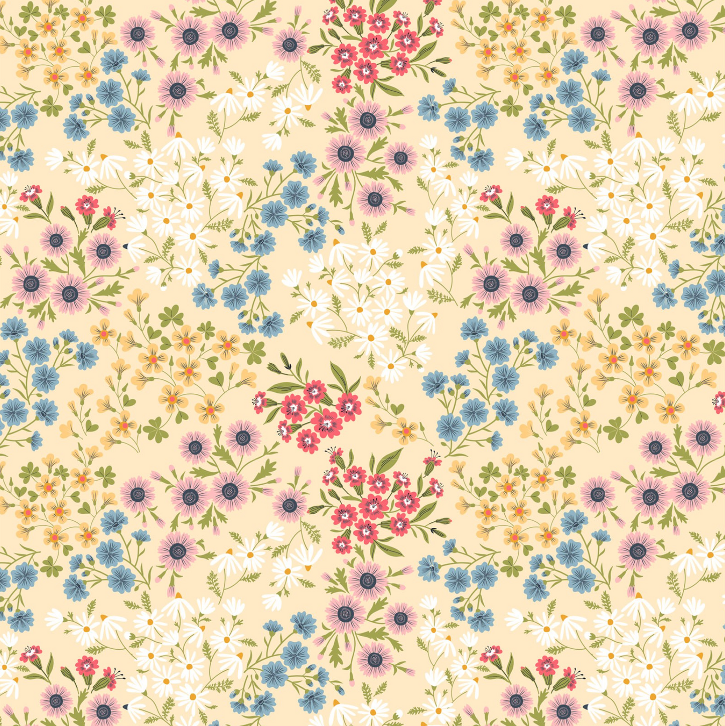 Sunshine and Chamomile, Sunshine Bouquet, SC23519, sold by the 1/2 yard - Good Vibes Quilt Shop
