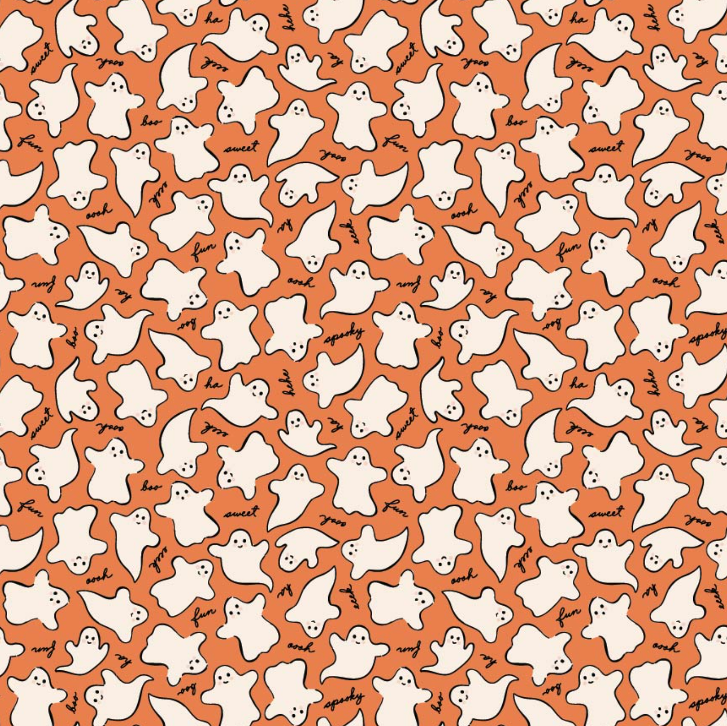 Sweet Tooth, Eeks and Boos Orange, ST24306, sold by the 1/2 yard, *PREORDER! - Good Vibes Quilt Shop