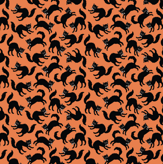 Sweet Tooth, Scaredy Cat Orange, ST24300, sold by the 1/2 yard, *PREORDER! - Good Vibes Quilt Shop