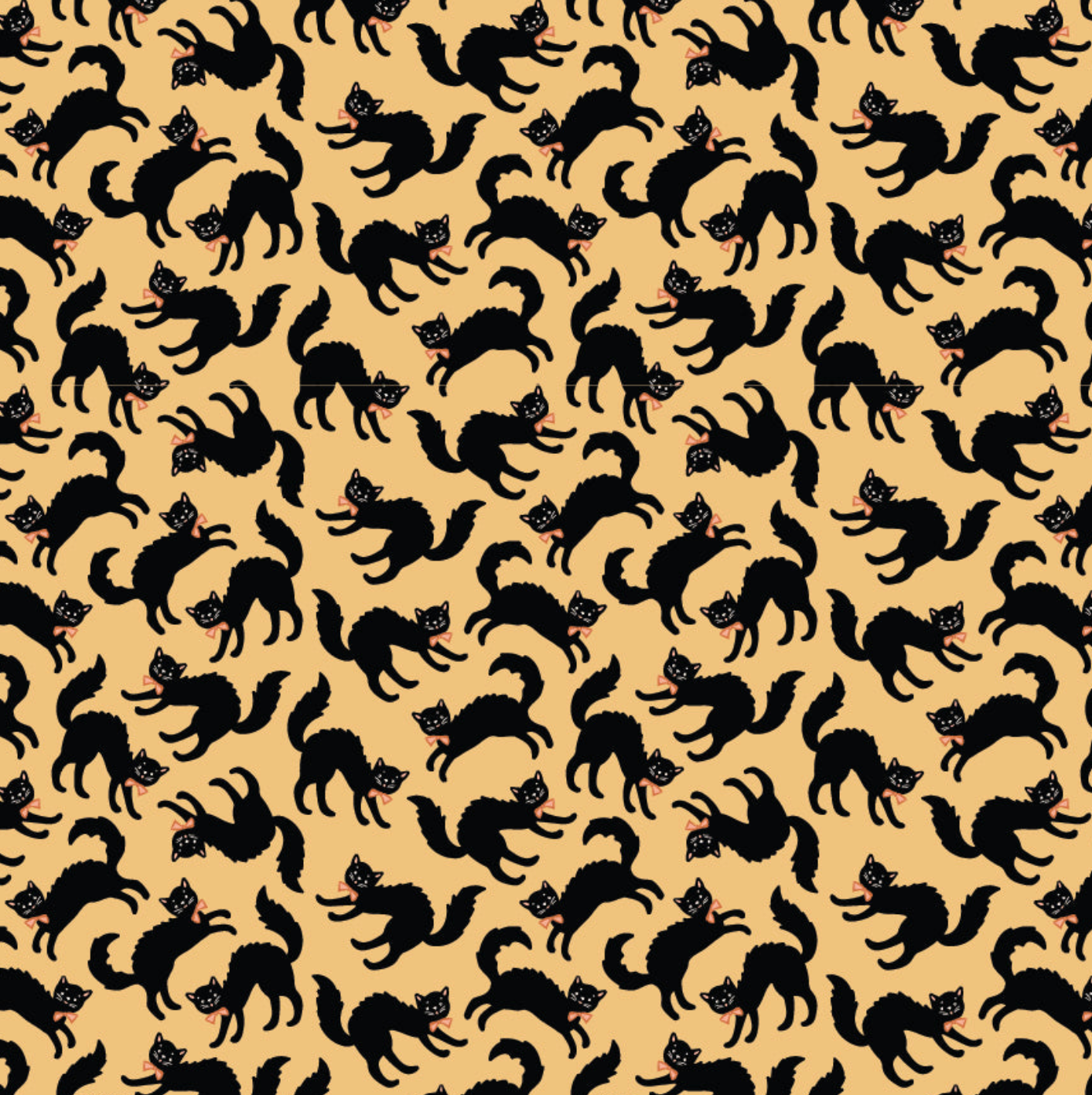 Sweet Tooth, Scaredy Cat Yellow, ST24302, sold by the 1/2 yard, *PREORDER! - Good Vibes Quilt Shop