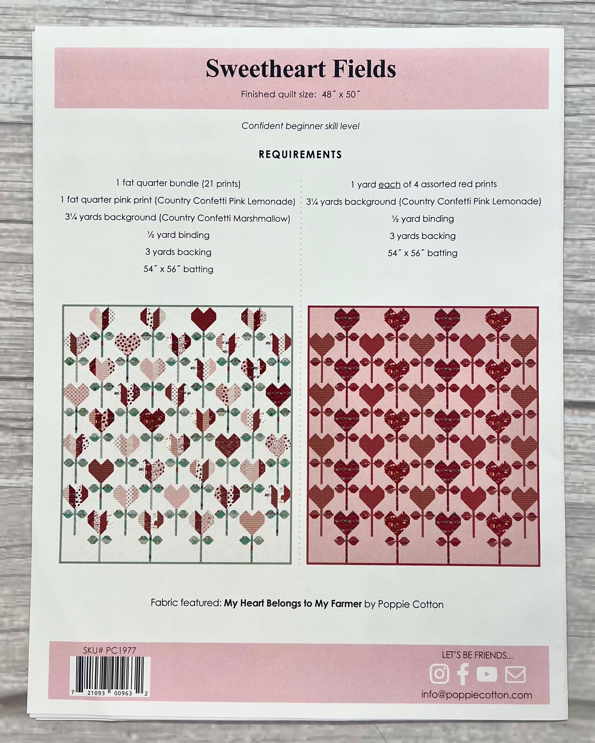 Sweethearts Fields Quilt Pattern - Good Vibes Quilt Shop