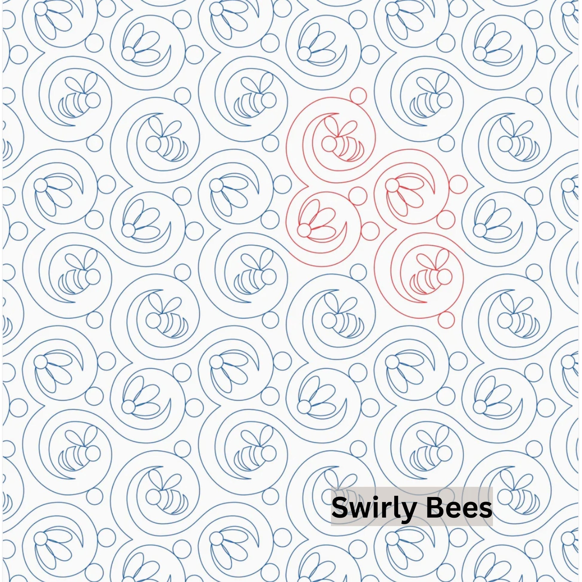 Bees, Butterflies and Bugs Pantograph Patterns for Edge to Edge for Longarm Quilting - Good Vibes Quilt Shop