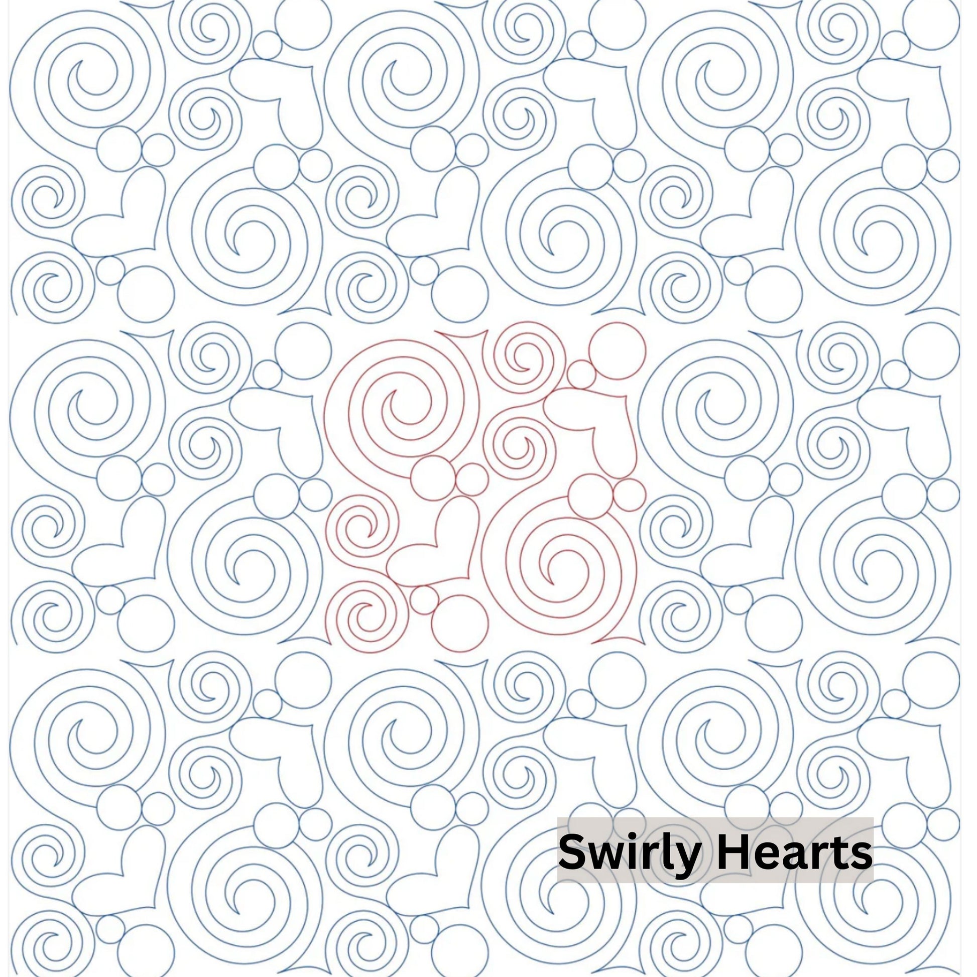 Heart Patterns Pantograph Patterns for Edge to Edge for Longarm Quilting - Good Vibes Quilt Shop