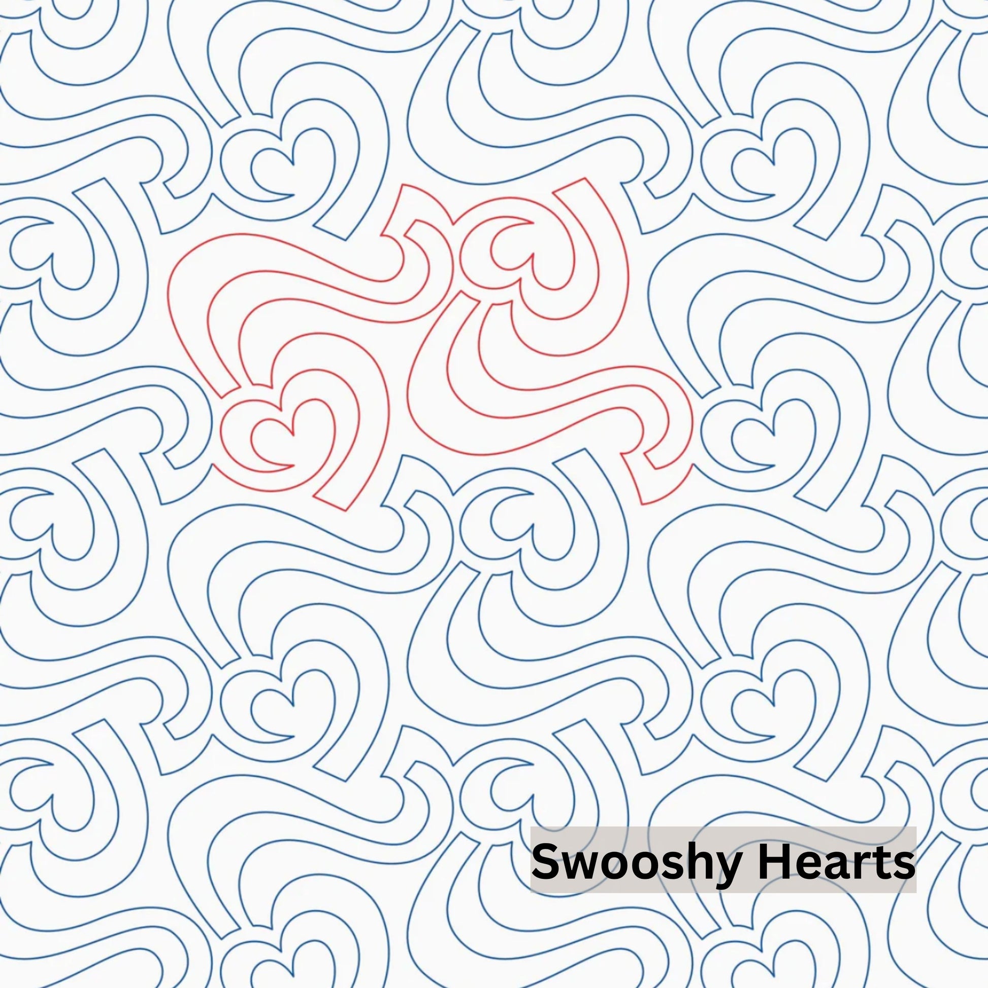 Heart Patterns Pantograph Patterns for Edge to Edge for Longarm Quilting - Good Vibes Quilt Shop