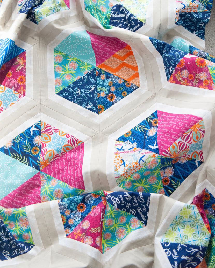 TRIANGLE HEXIES Quilty Love Pattern by Emily Dennis #103 - Good Vibes Quilt Shop