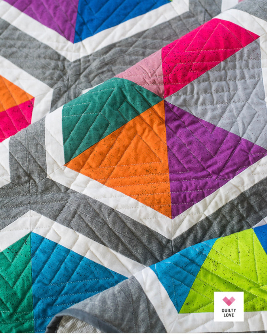TRIANGLE HEXIES Quilty Love Pattern by Emily Dennis #103 - Good Vibes Quilt Shop