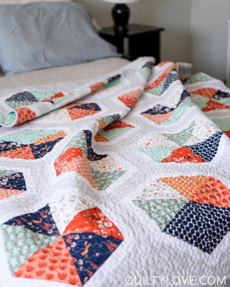 TRIANGLE HEXIES Quilty Love Pattern by Emily Dennis #103 - Good Vibes Quilt Shop