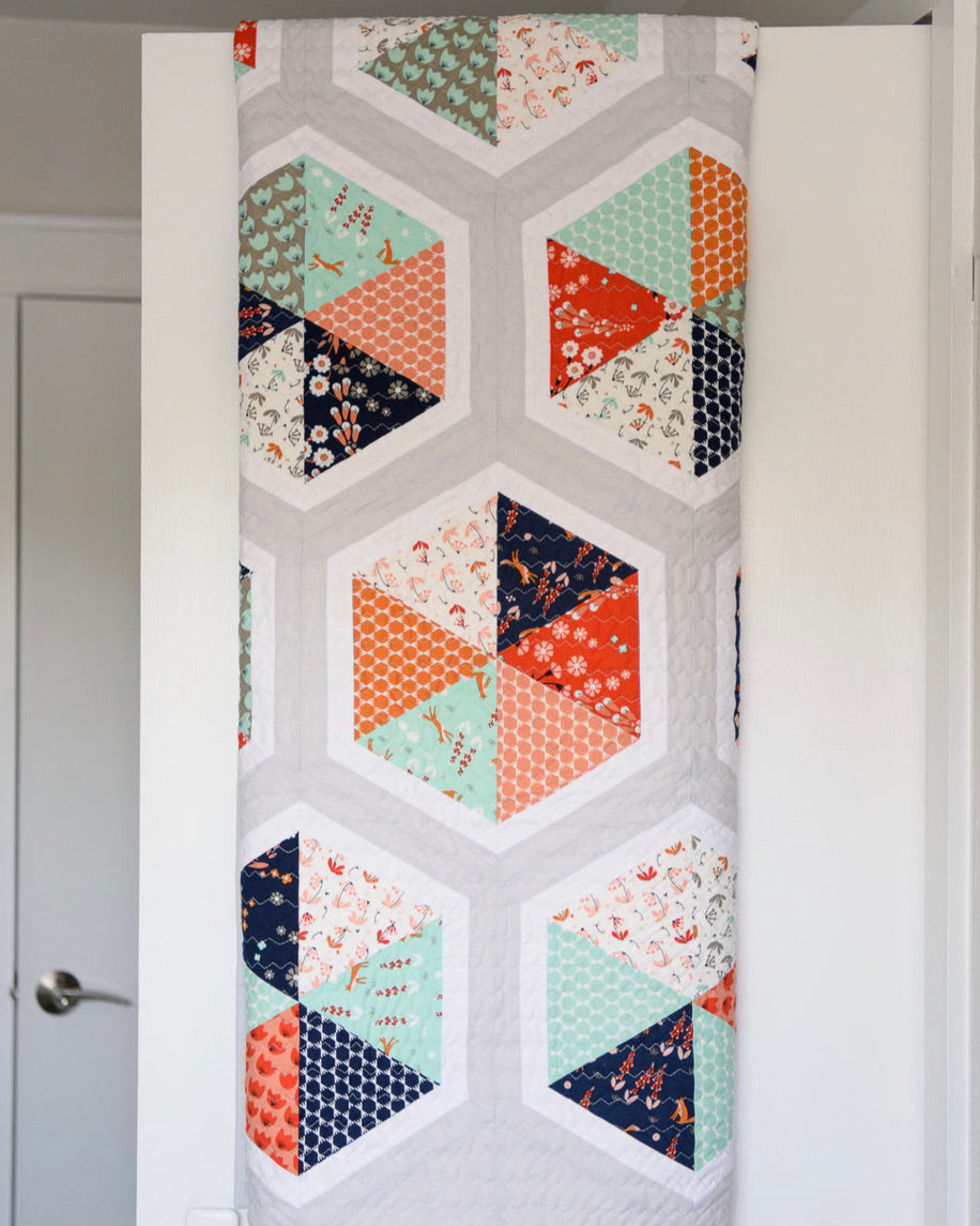 TRIANGLE HEXIES Quilty Love Pattern by Emily Dennis #103 - Good Vibes Quilt Shop