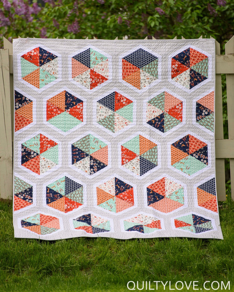 TRIANGLE HEXIES Quilty Love Pattern by Emily Dennis #103 - Good Vibes Quilt Shop
