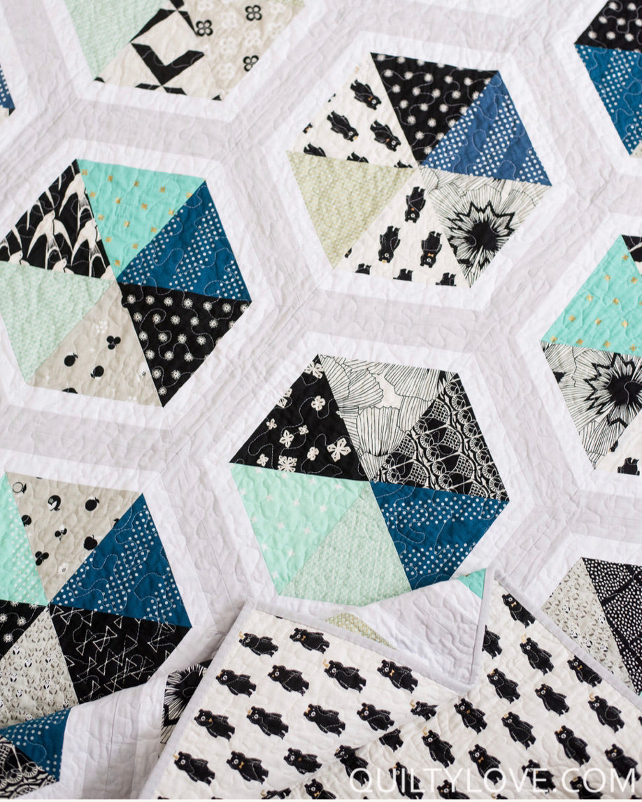 TRIANGLE HEXIES Quilty Love Pattern by Emily Dennis #103 - Good Vibes Quilt Shop