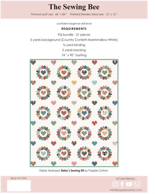 The Sewing Bee Pattern, for the Betsy's Sewing Kit Collection - Good Vibes Quilt Shop
