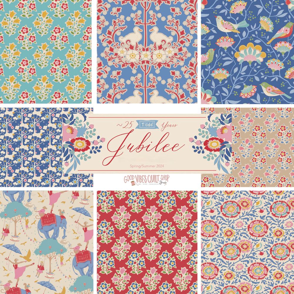 JUBILEE FQ Bundle, by Tilda Fabrics, 25th Anniversary Collection, 20 skus - Good Vibes Quilt Shop