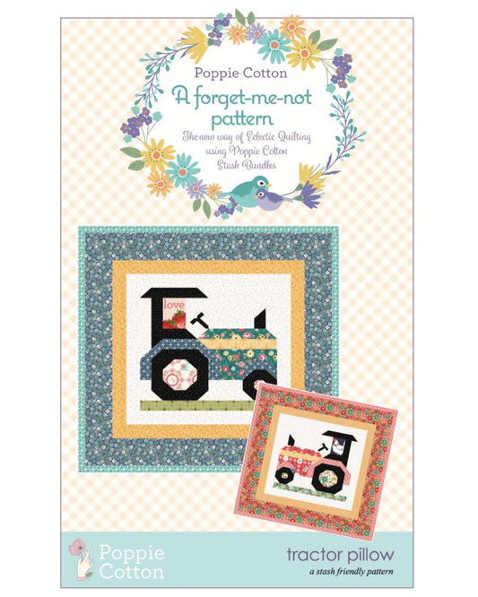 Tractor Pillow, from the Forget Me Not Collection, a STASH BUSTER PATTERN! - Good Vibes Quilt Shop