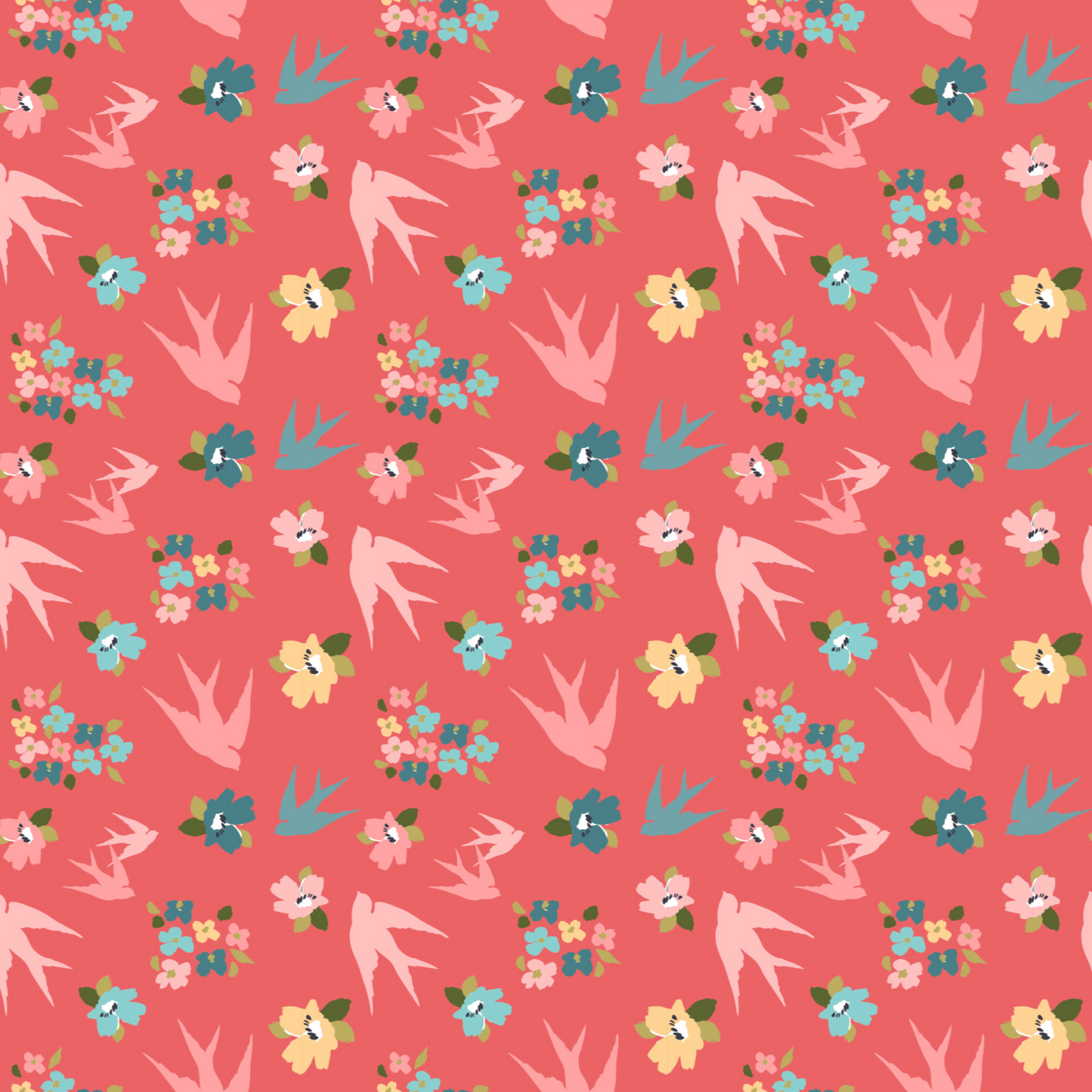 Treasured Threads, TT23700, Swallow Tail, Pink, sold by 1/2 yard - Good Vibes Quilt Shop