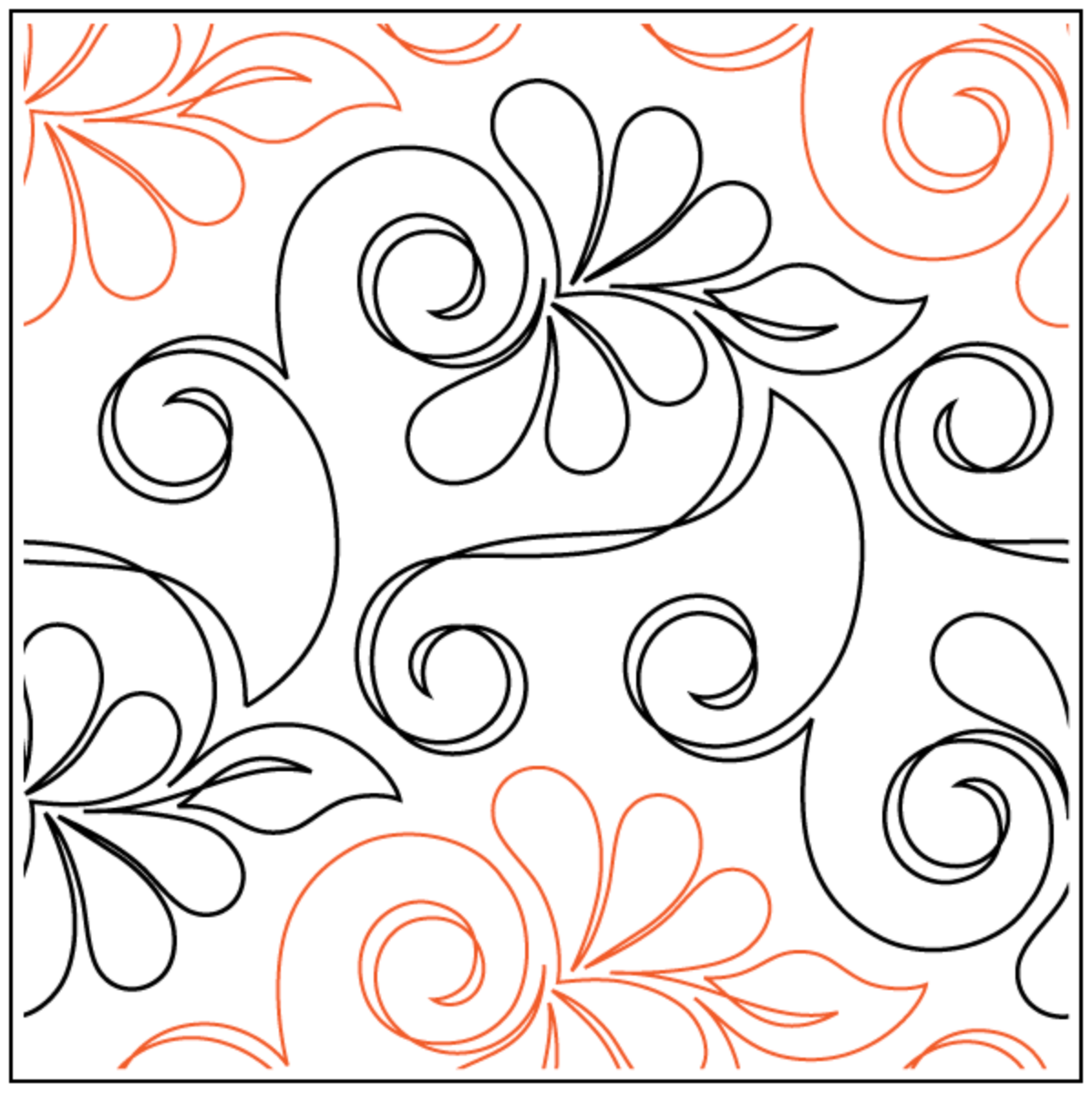 Flowers and Feathers Patterns Pantograph Patterns for Edge to Edge for Longarm Quilting - Good Vibes Quilt Shop
