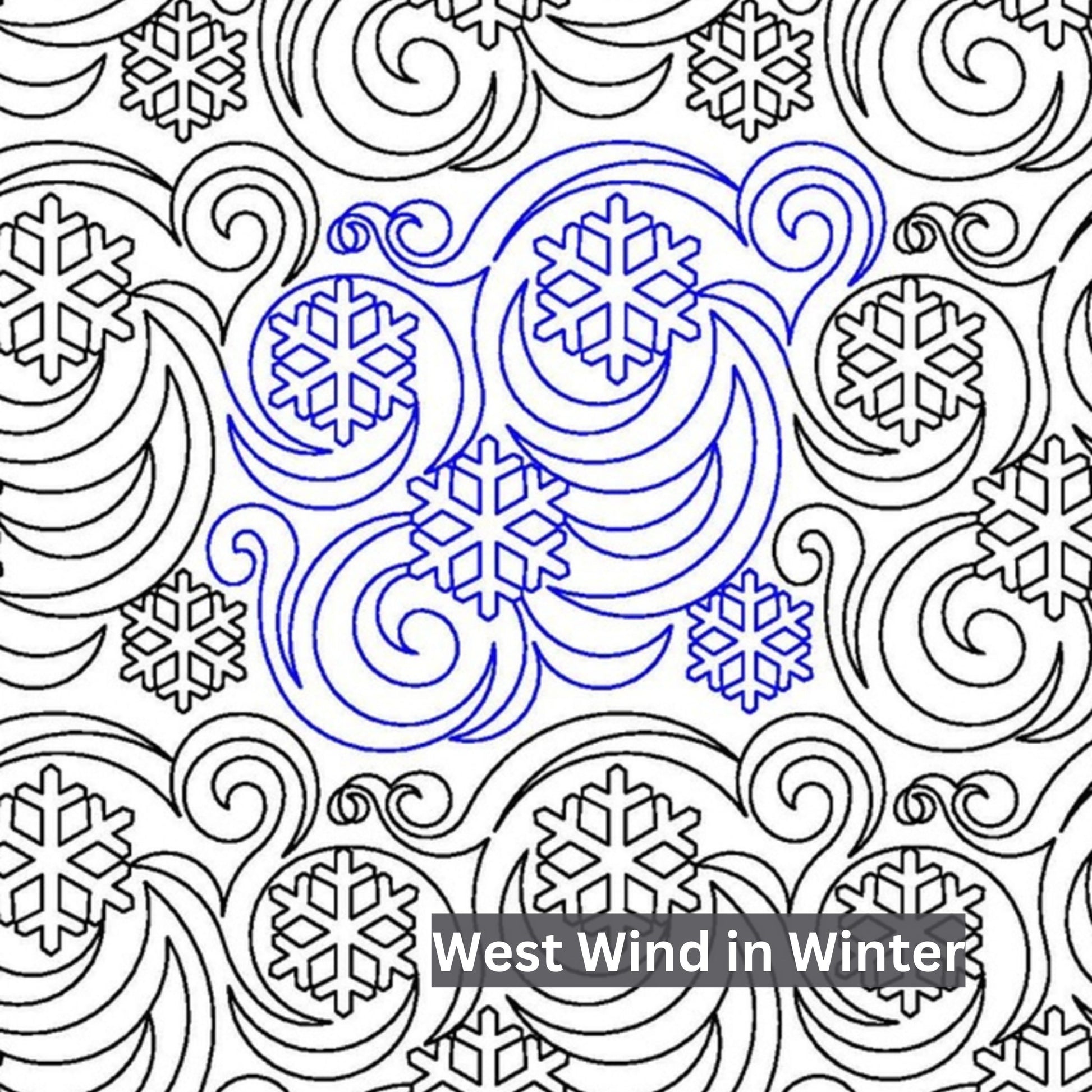 Christmas and Winter Snow Patterns Pantograph Patterns for Edge to Edge for Longarm Quilting - Good Vibes Quilt Shop