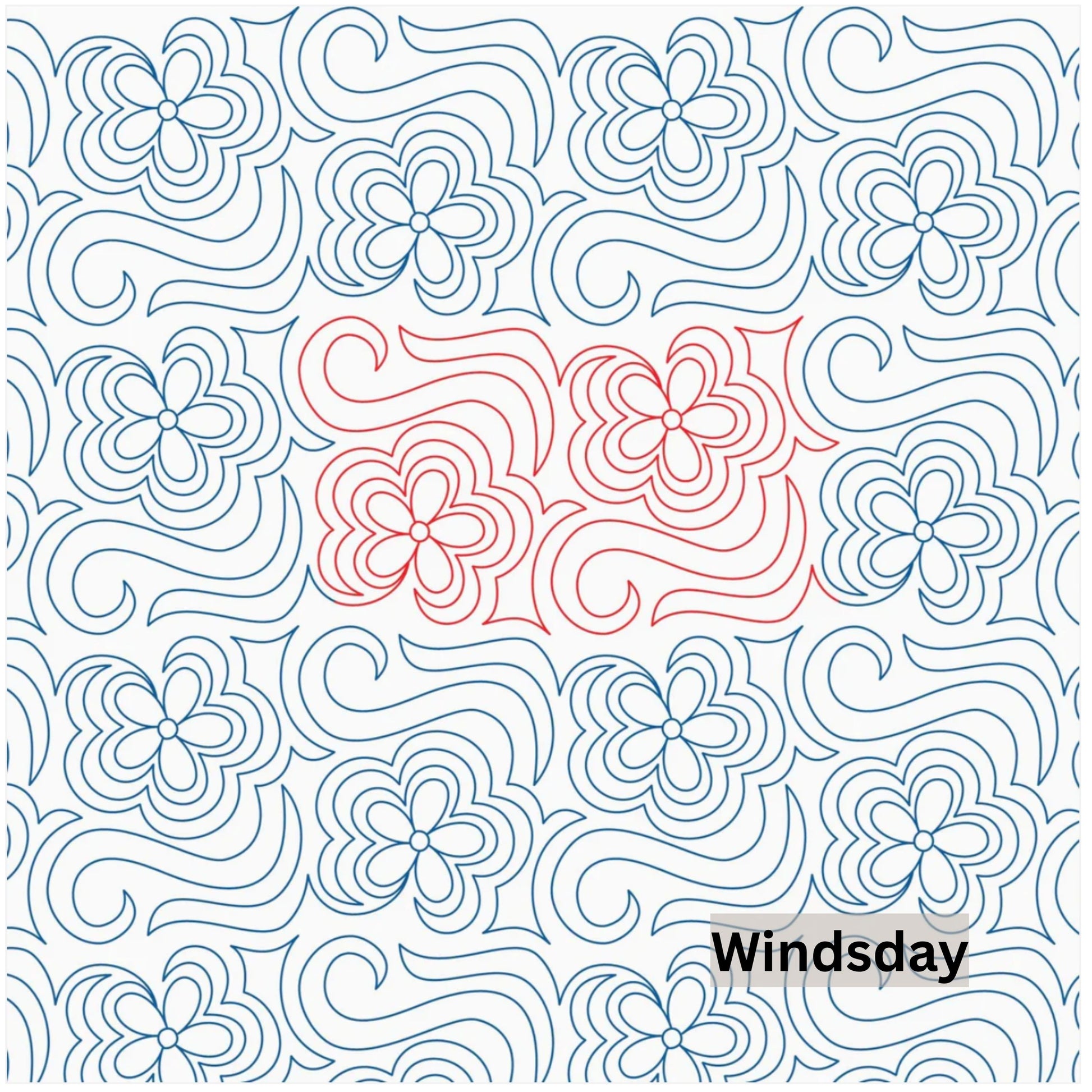 Flowers and Feathers Patterns Pantograph Patterns for Edge to Edge for Longarm Quilting - Good Vibes Quilt Shop