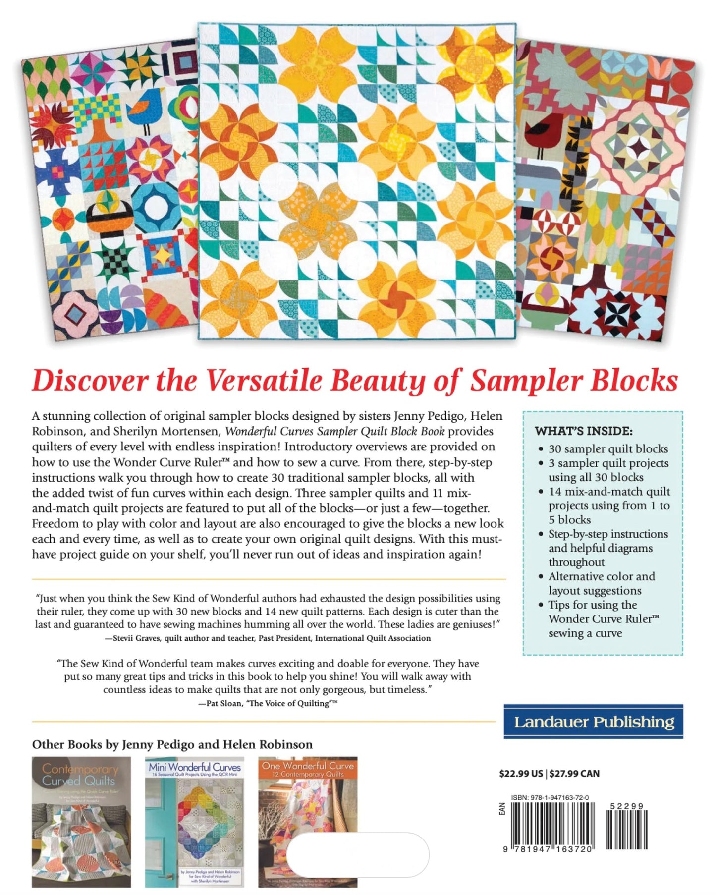 Wonderful Curves Sample Quilt Book Book, Sew Kind of Wonderful