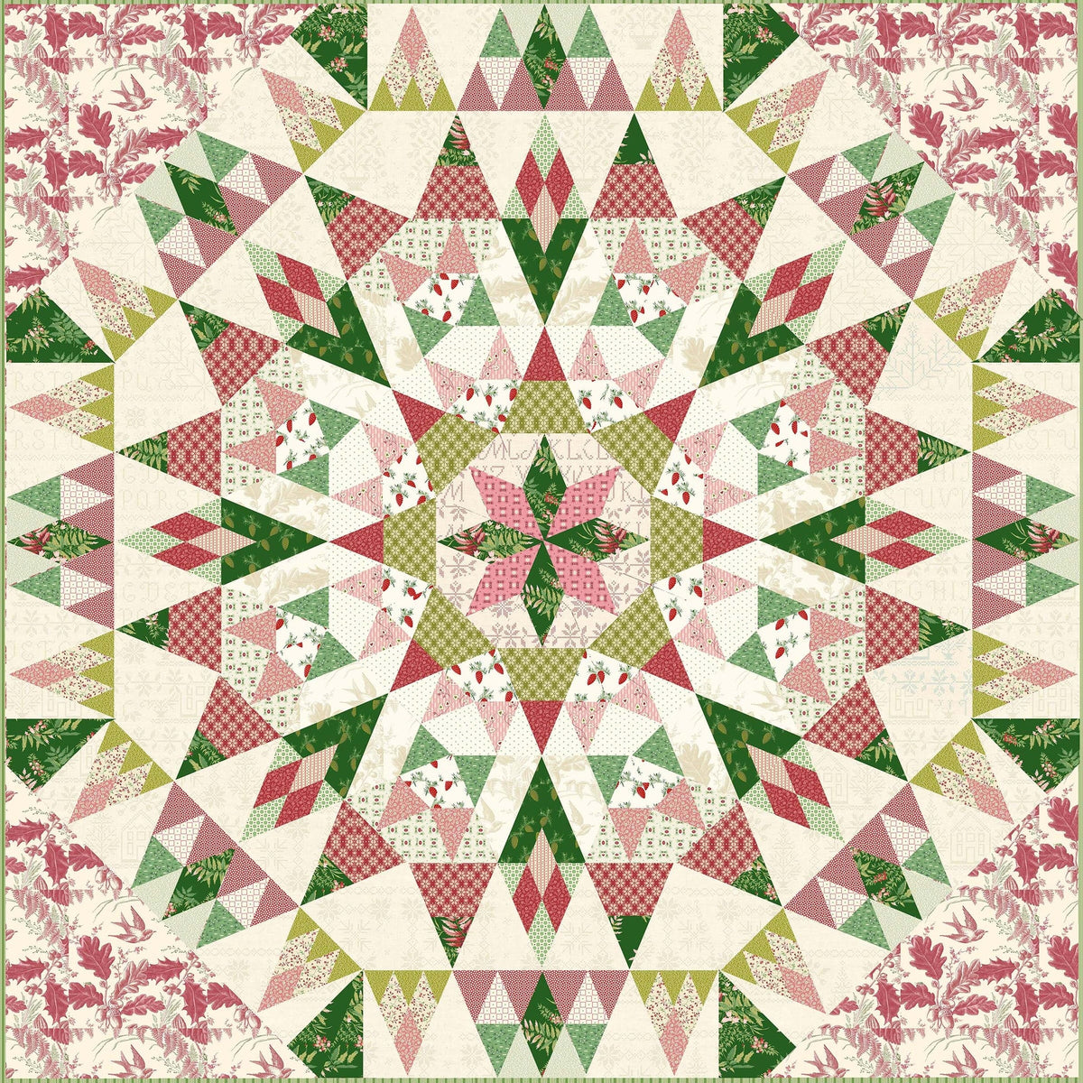 Montana Noel quilt pattern by Edyta Sitar from Laundry Basket Quilts, featuring intricate geometric and festive holiday design.
