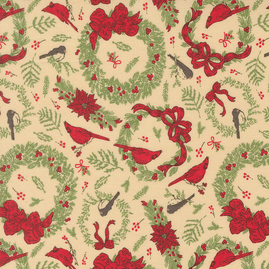 Holiday Cheer Fabric, Natural 20973 11, Sold by the 1/2 Yard PREORDER - Good Vibes Quilt Shop