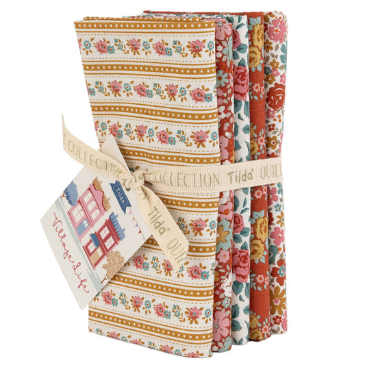Village Life Fabric by Tilda | Fat Quarter Bundle 5 Pieces | TIL300274 - Good Vibes Quilt Shop