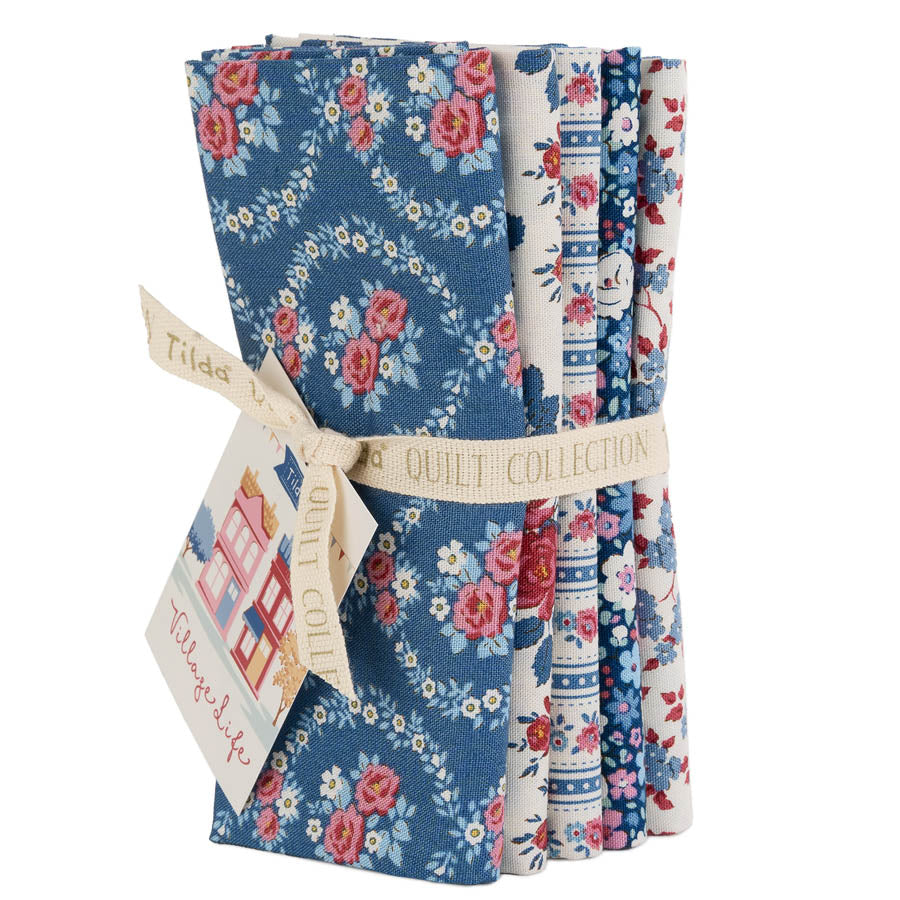 Village Life Fabric by Tilda | Fat Quarter Bundle 5 Pieces | TIL300277