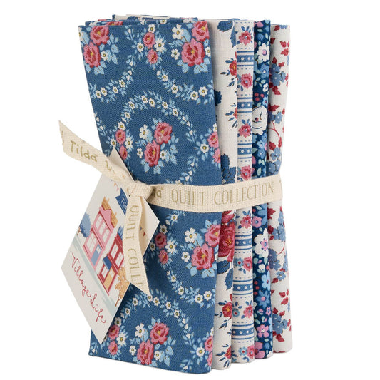 Village Life Fabric by Tilda | Fat Quarter Bundle 5 Pieces | TIL300277 - Good Vibes Quilt Shop