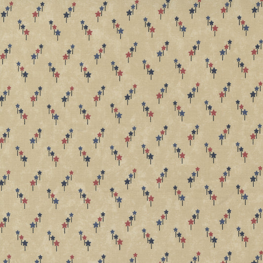 Freedom Road Tan Multi sku 9692 11, sold by 1/2 yard - Good Vibes Quilt Shop