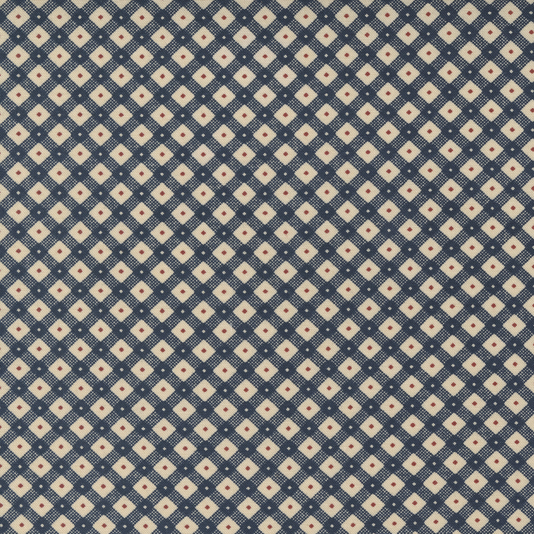 Freedom Road Tan Blue sku 9698 11, sold by 1/2 yard - Good Vibes Quilt Shop