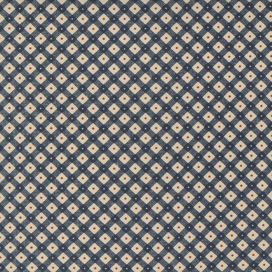 Freedom Road Tan Blue sku 9698 11, sold by 1/2 yard - Good Vibes Quilt Shop