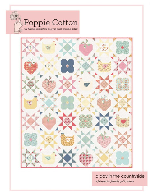 A Day in the Countryside Quilt Pattern, Poppie Cotton, Jina Barney, 