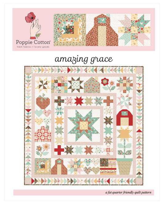 Amazing Grace Pattern for Farmhouse Fancy Fabric by Poppie Cotton, PC1963