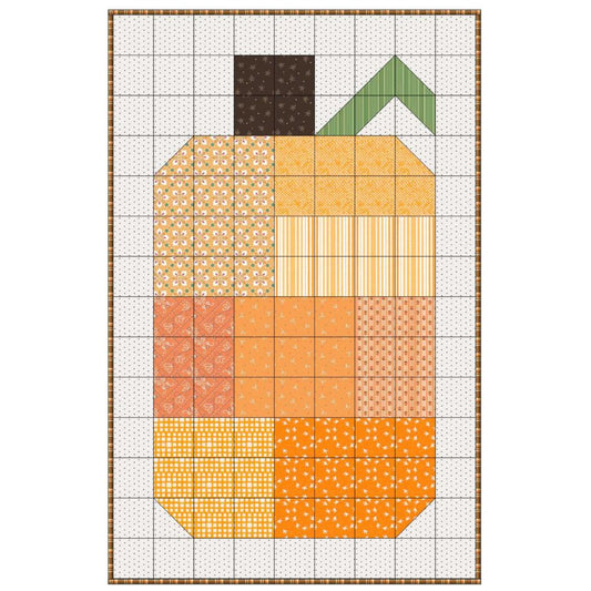 Autumn Patches, a Tensisters Easy Piecing Grid FREE Pattern