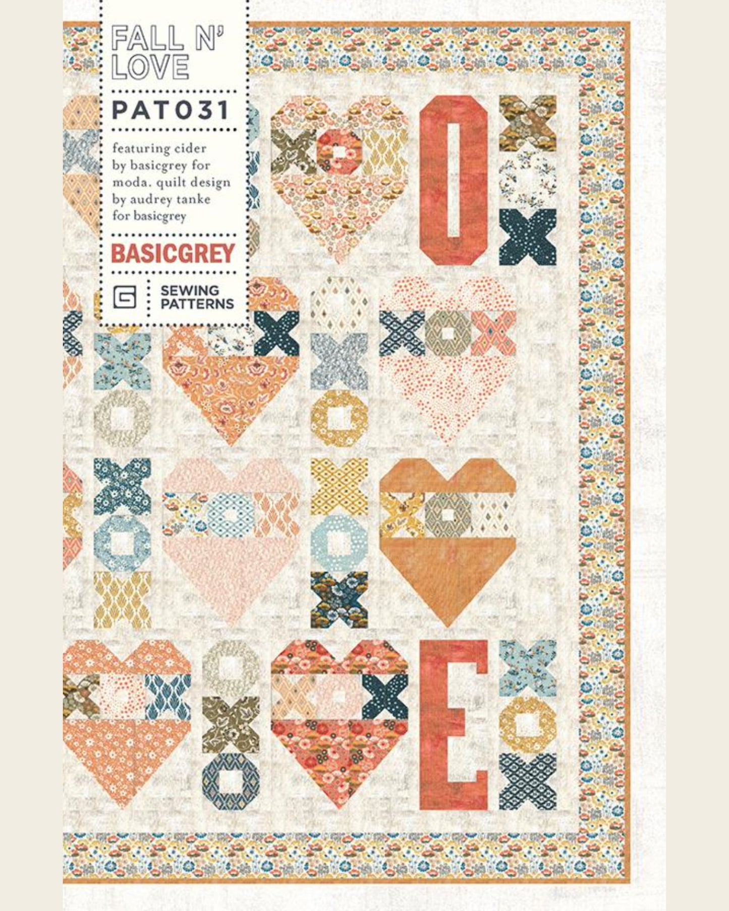 Fall N' Love Quilt Pattern, by Basic Grey, PAT031, Fat 8th Friendly Pattern - Good Vibes Quilt Shop